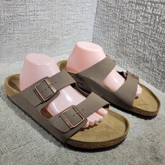 Birkenstock Arizona Men's Size 13 Regular Brown Birko-Flor Double Strap Sandals - Picture 6 of 13